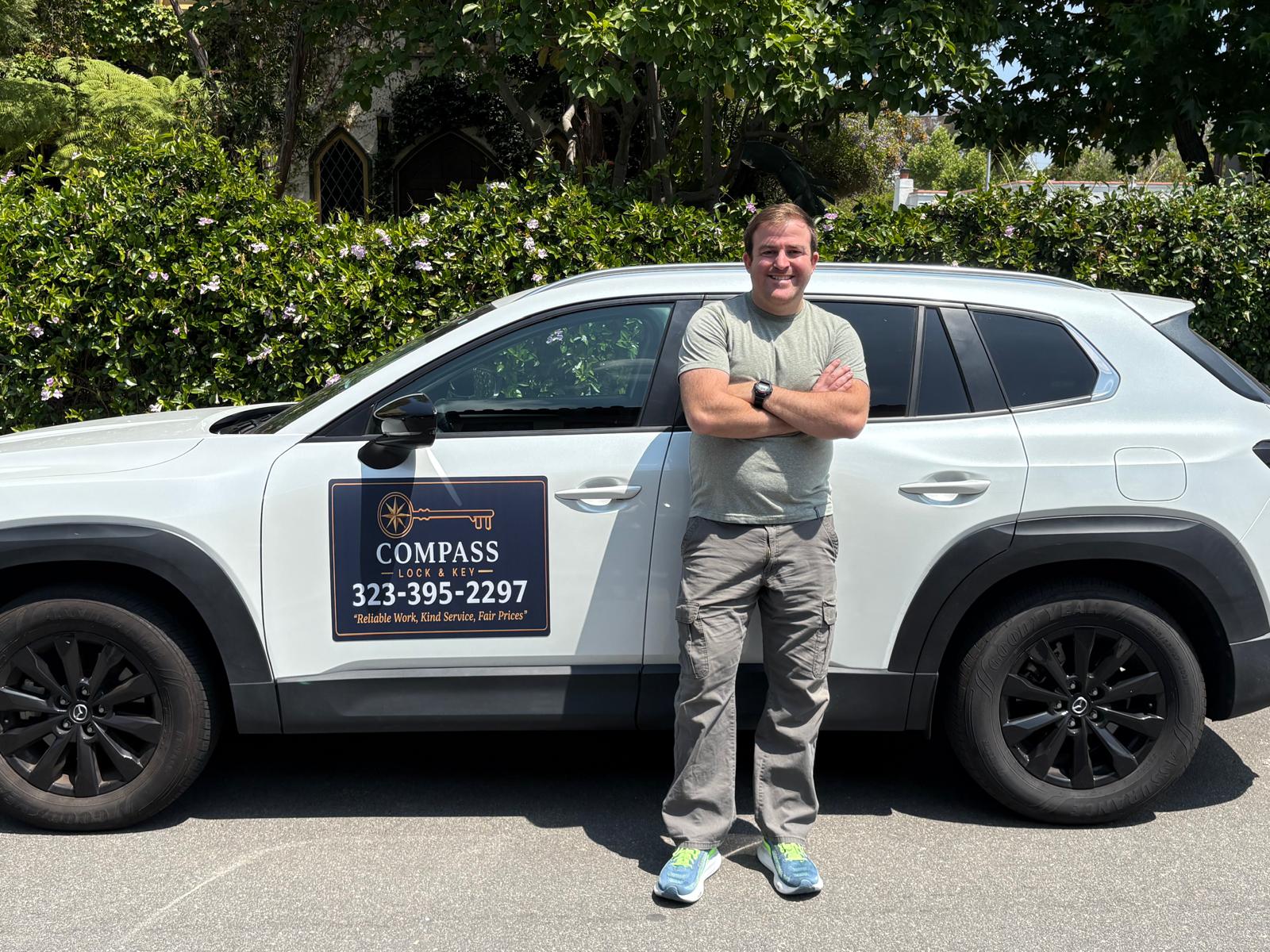Owner of Compass Lock & Key with service vehicle
